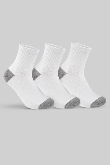 Half Terry White Socks - 3 Pack - FAIR & SQUARE