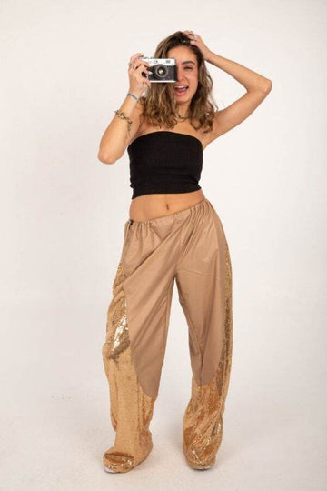 Parachute Pants with Sequin - FAIR & SQUARE