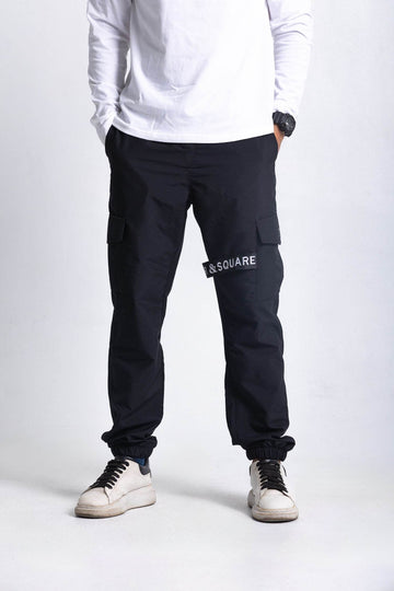 Black Parachute Cargo Pants - FAIR & SQUARE