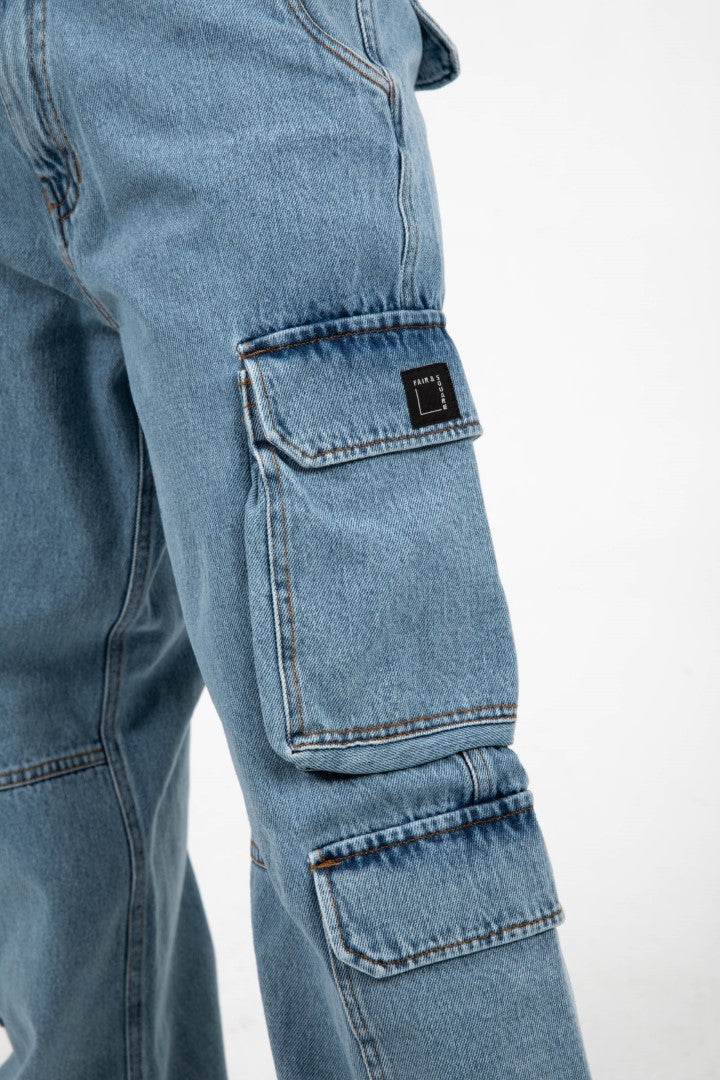 Denim Cargo Pants - FAIR & SQUARE