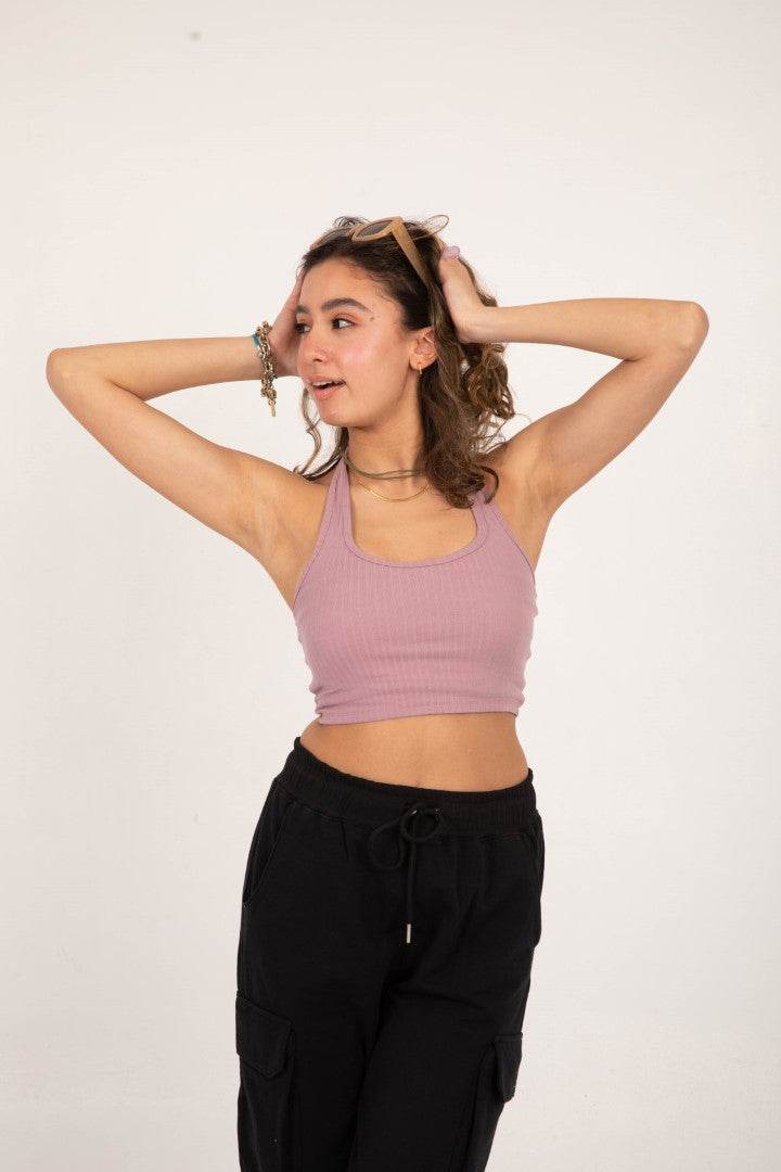 Rib-Knit Halterneck Top - FAIR & SQUARE