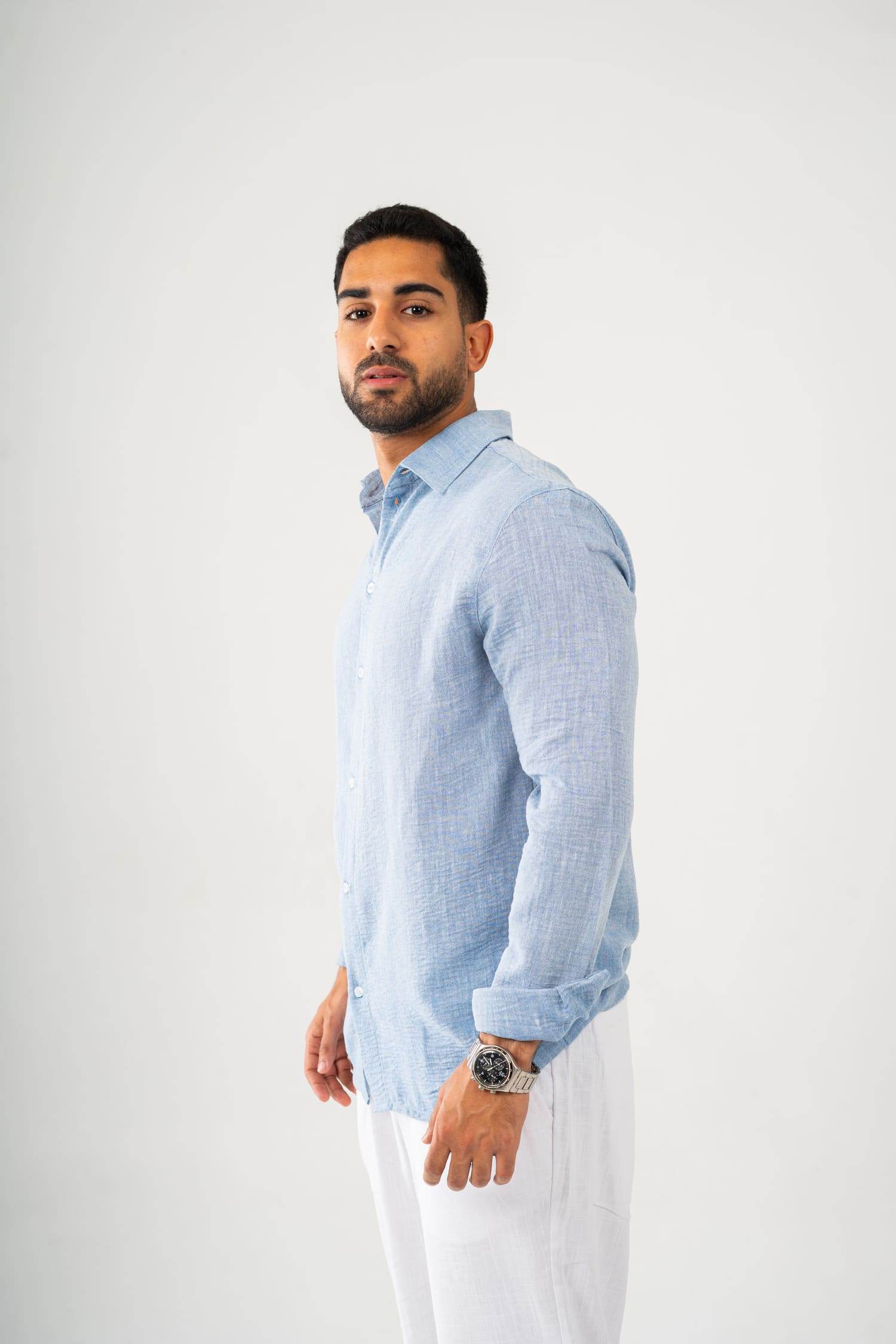 Long Sleeve Linen Shirt - FAIR & SQUARE