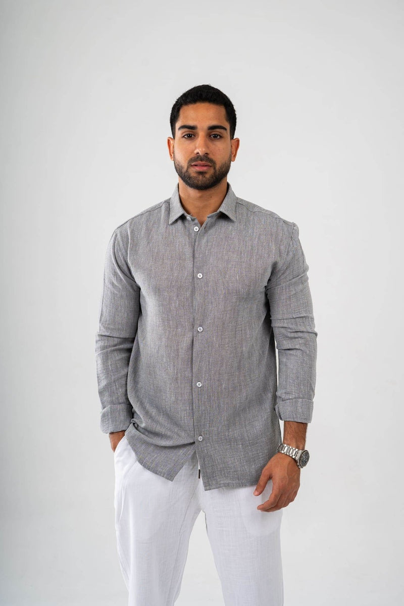 Long Sleeve Linen Shirt - FAIR & SQUARE