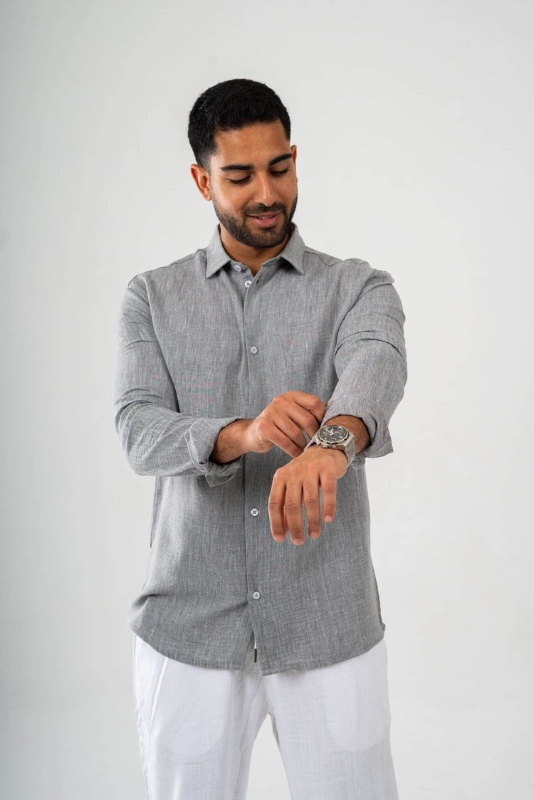Long Sleeve Linen Shirt - FAIR & SQUARE