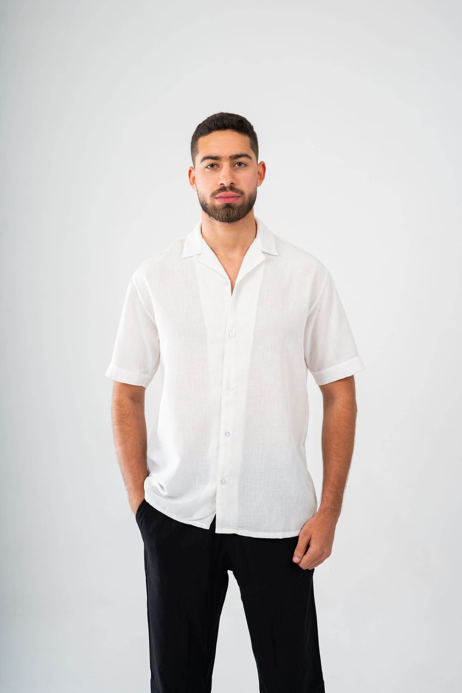 Short Sleeve Linen Shirt - FAIR & SQUARE