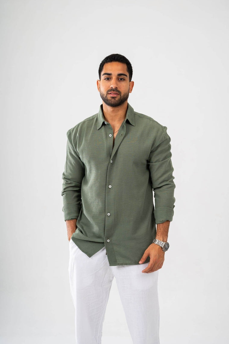 Long Sleeve Linen Shirt - FAIR & SQUARE