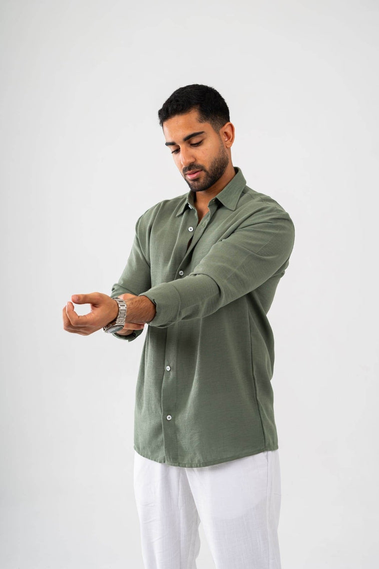 Long Sleeve Linen Shirt - FAIR & SQUARE