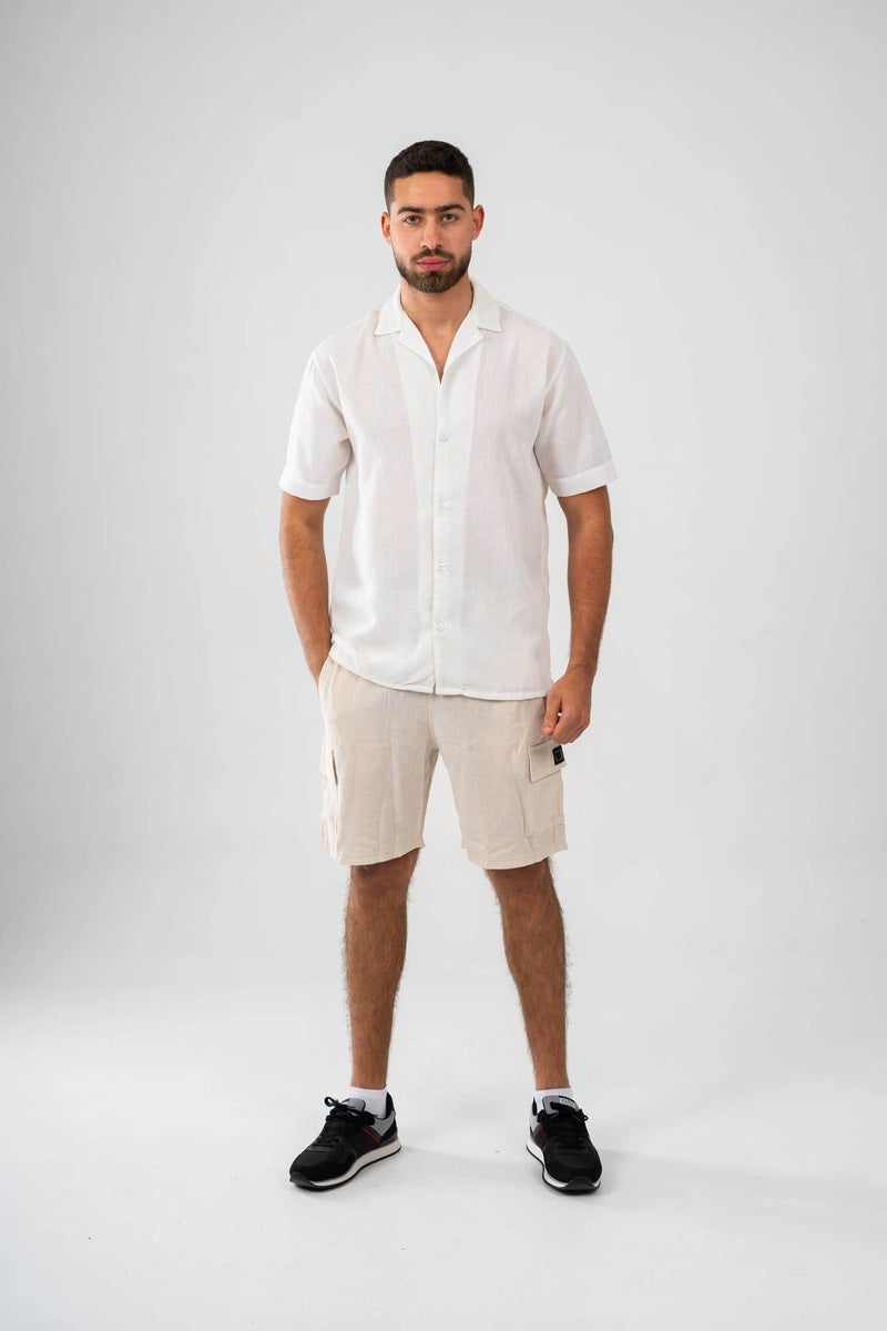 Linen Cargo Shorts - FAIR & SQUARE