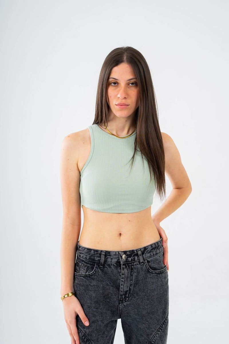 Curved Crop Vest - FAIR & SQUARE