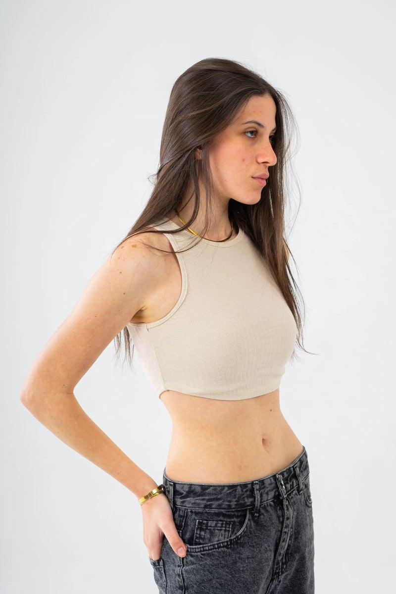 Curved Crop Vest - FAIR & SQUARE