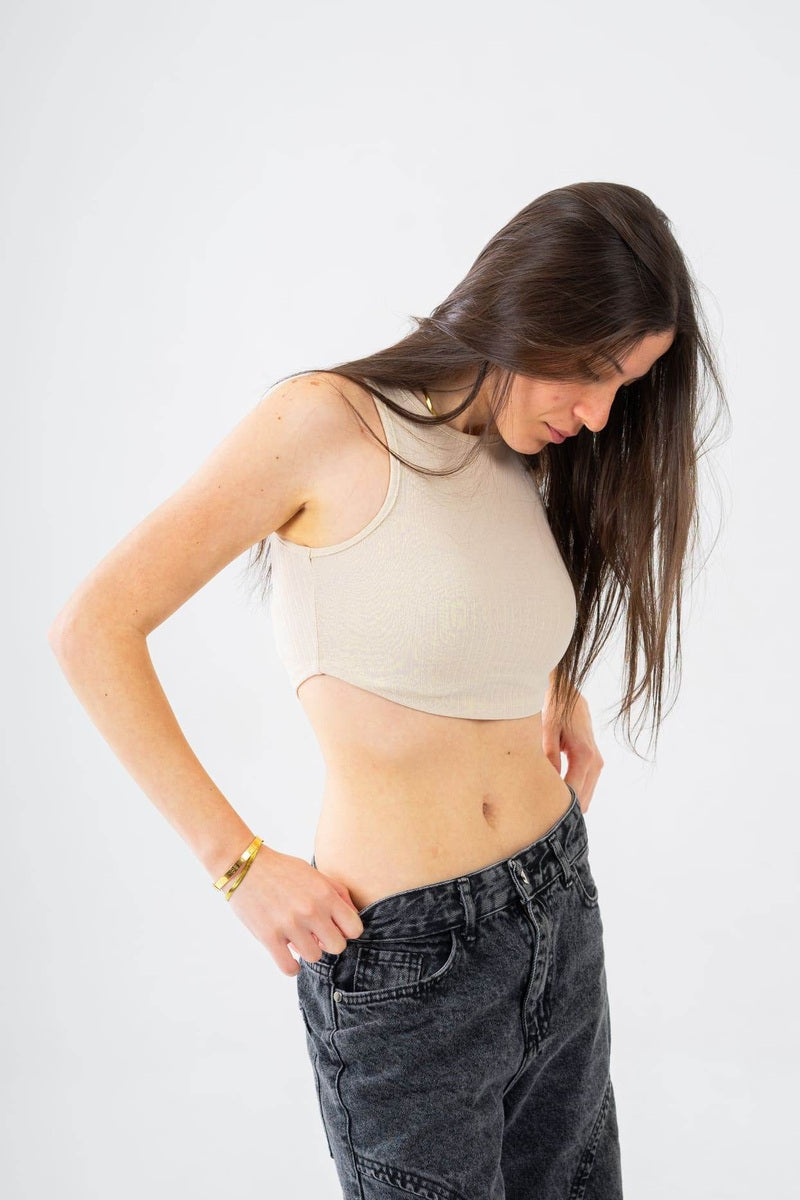 Curved Crop Vest - FAIR & SQUARE