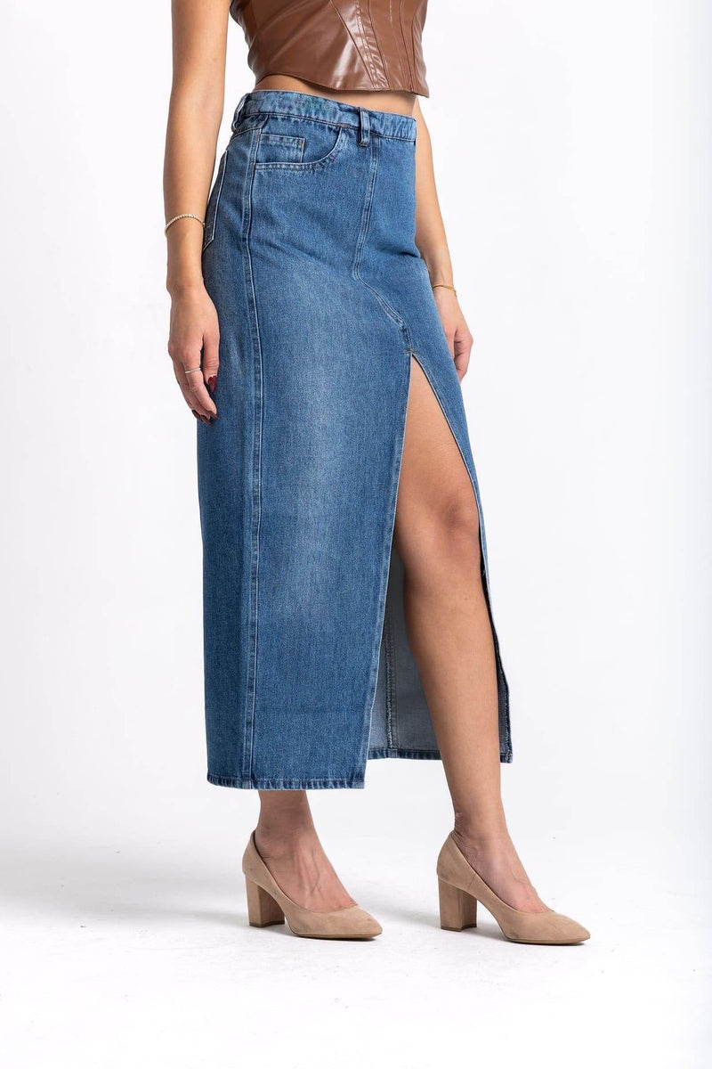 Denim Skirt - FAIR & SQUARE