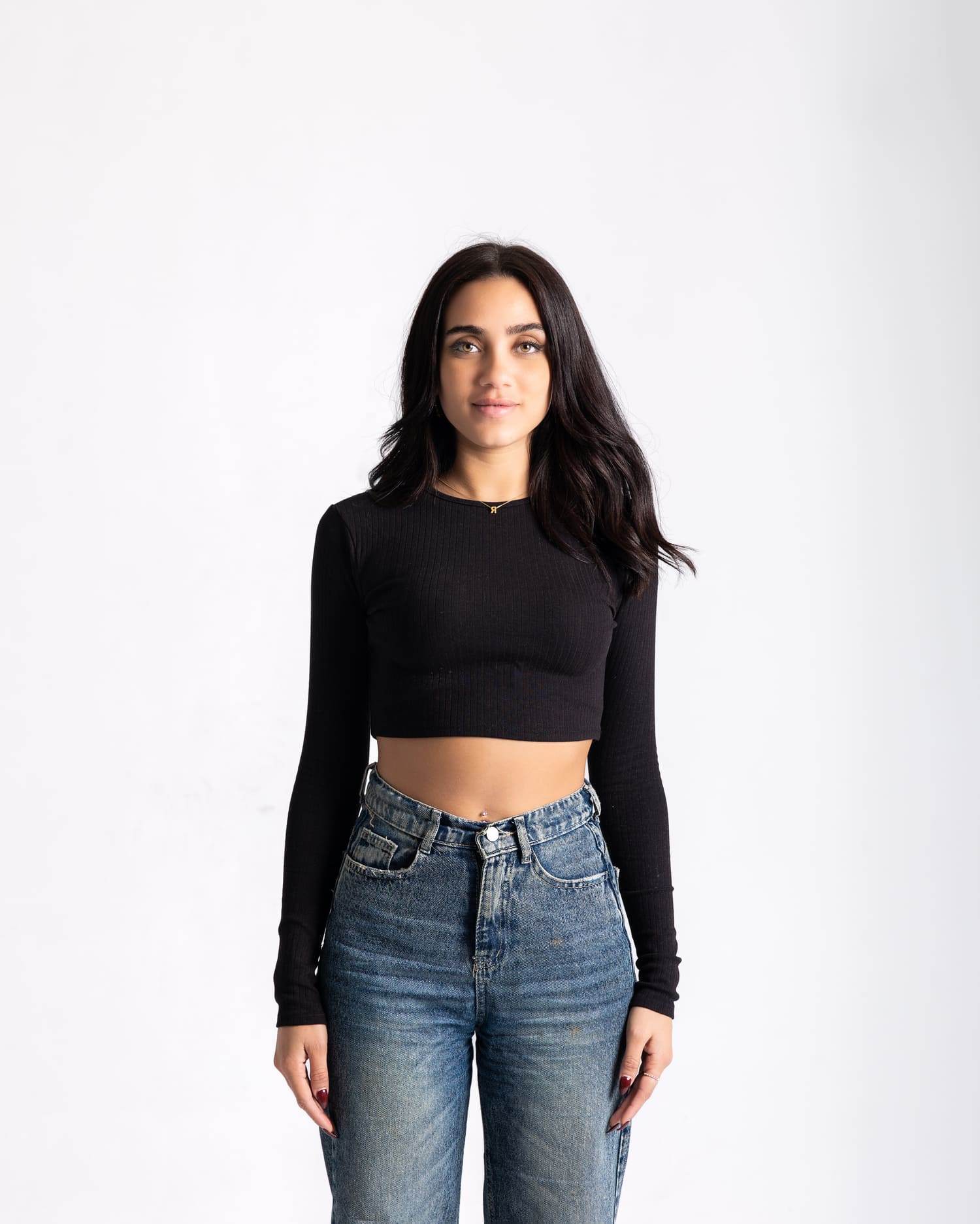 Thumbhole Long Sleeve Crop Top - FAIR & SQUARE