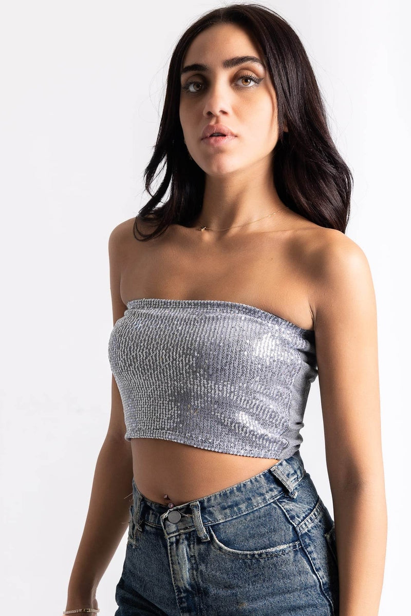Sequin Tube Top - FAIR & SQUARE