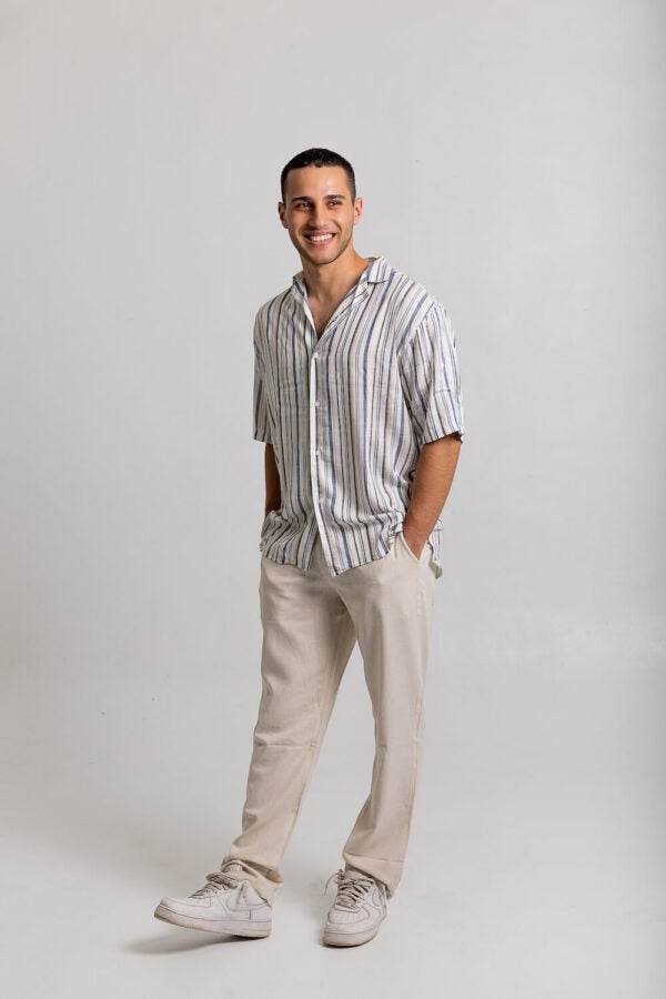 Striped Linen Shirt - FAIR & SQUARE