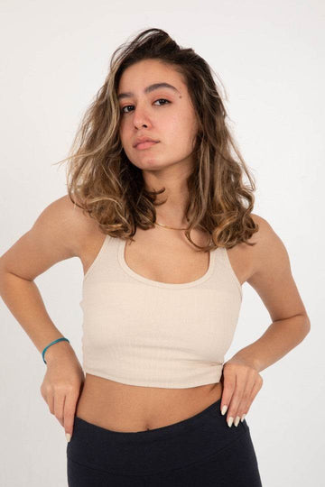 Rib-Knit Halterneck Top - FAIR & SQUARE