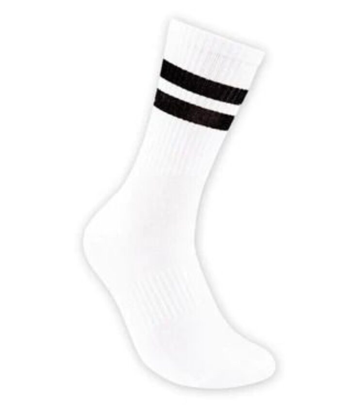 Retro 2 Stripe Crew Socks