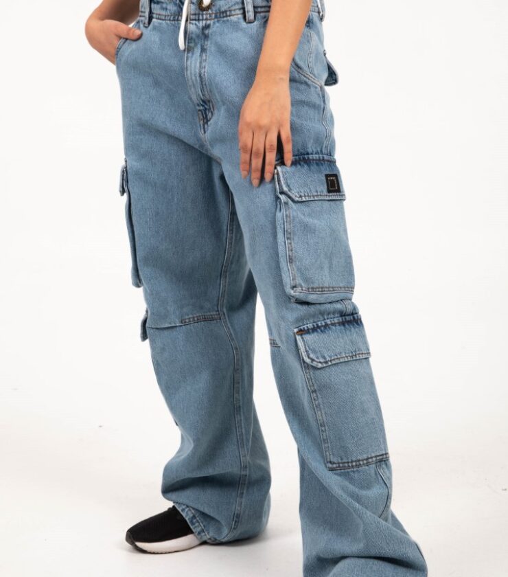 Denim Cargo Pants