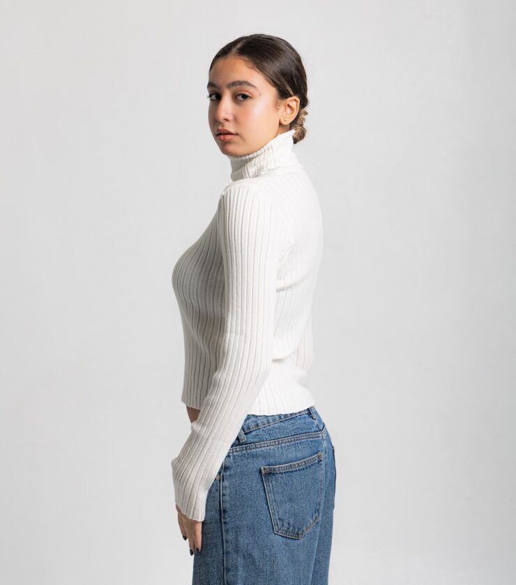Long Sleeve Cropped Turtleneck