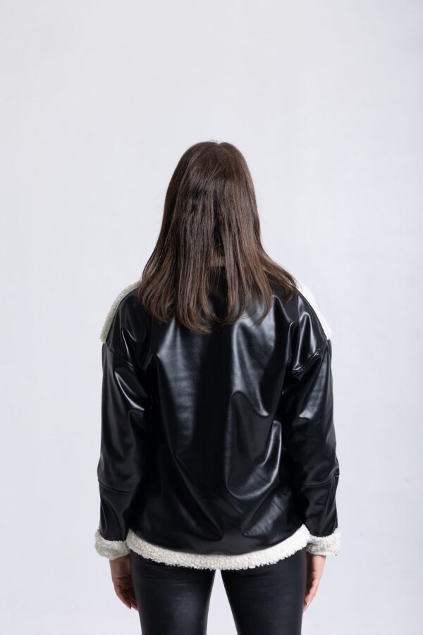 Bi-Color Fur Leather Jacket