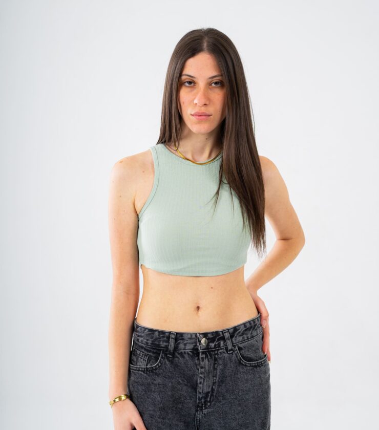 Curved Crop Vest