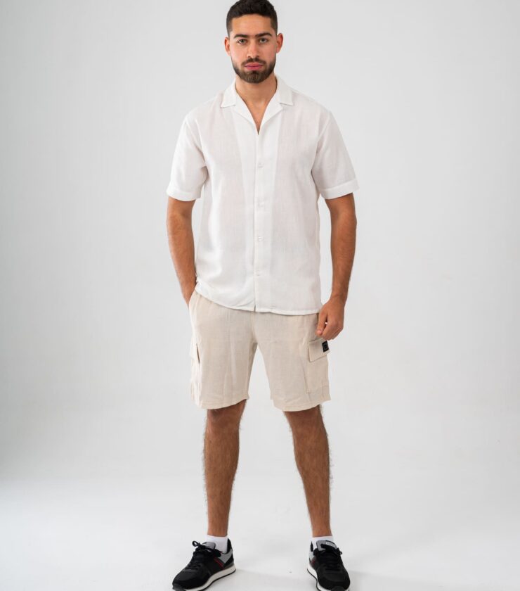 Linen Cargo Shorts