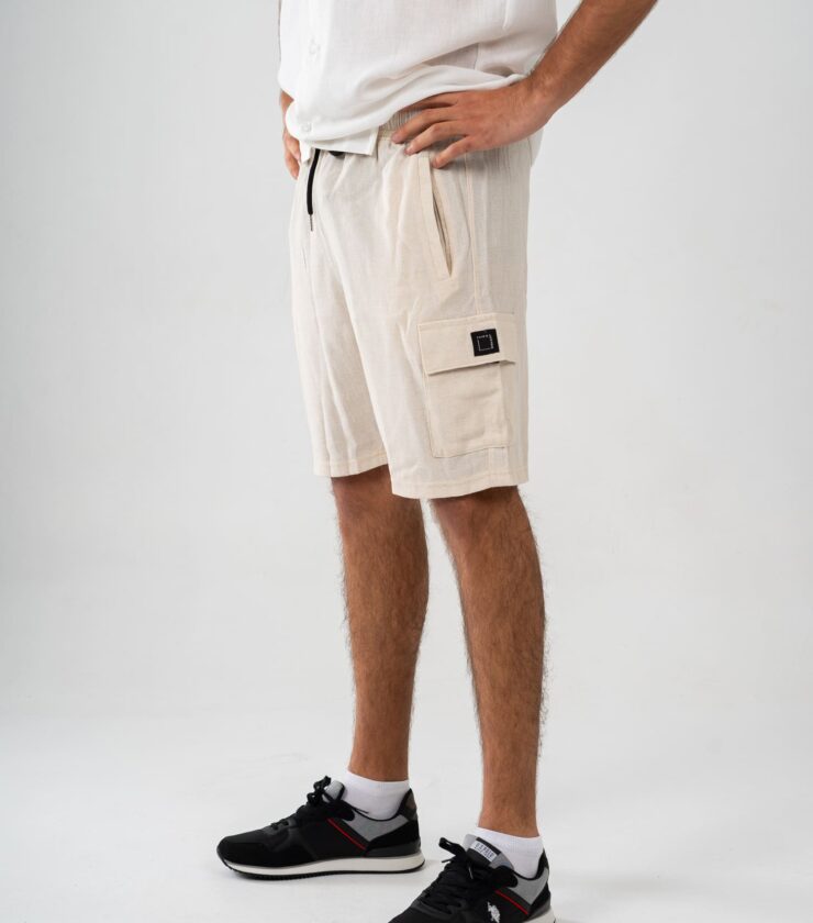 Linen Cargo Shorts