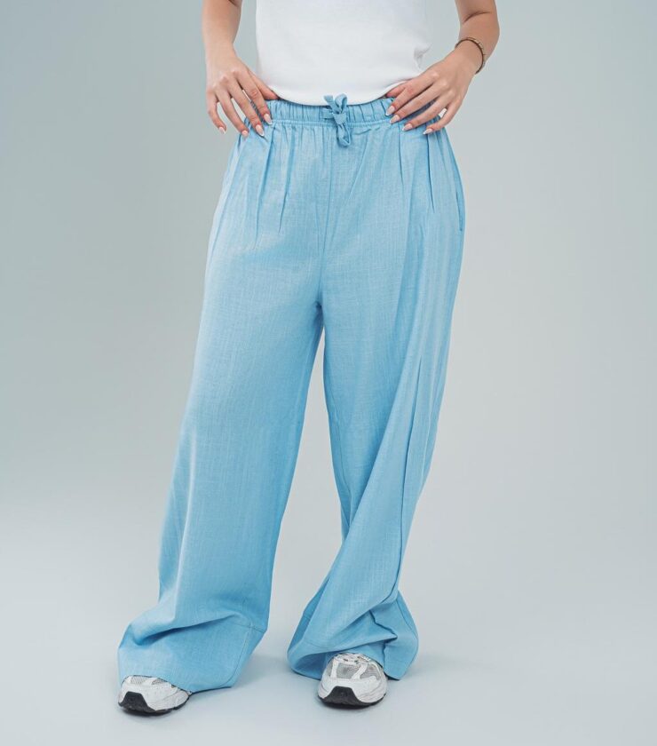 Linen palazzo trousers
