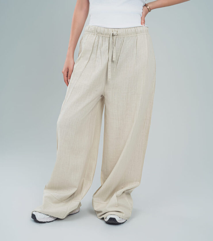 Linen palazzo trousers