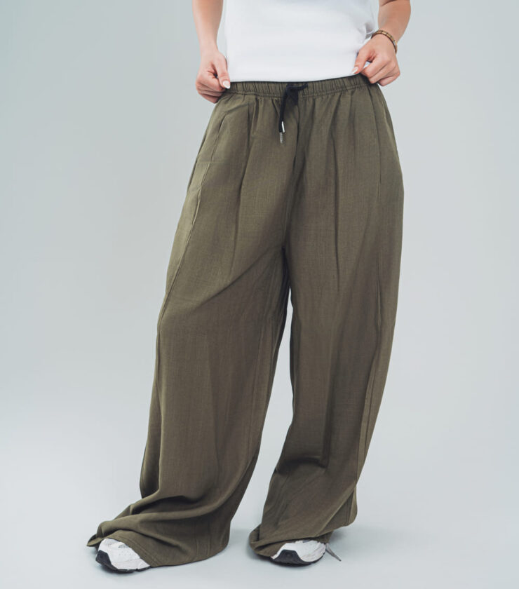 Linen palazzo trousers